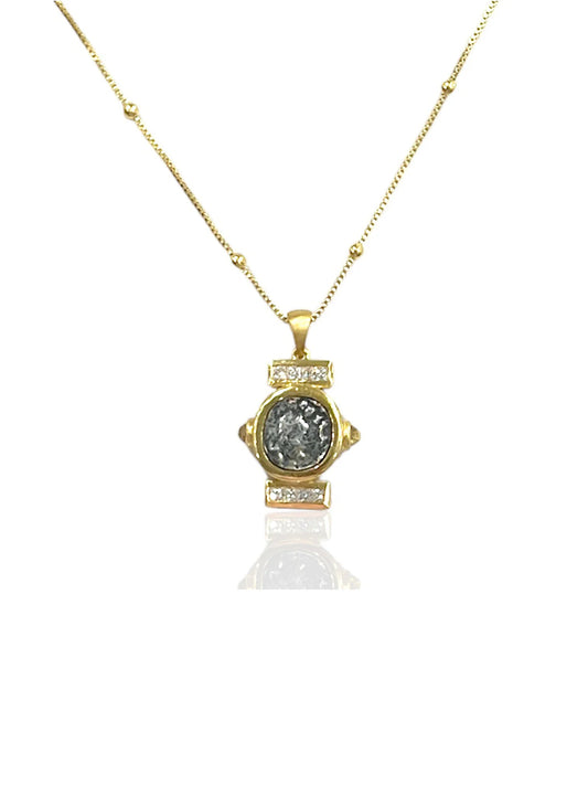 Tat2 Designs Gold Leon Coin Necklace