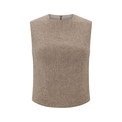 Tweed Sleeveless Top