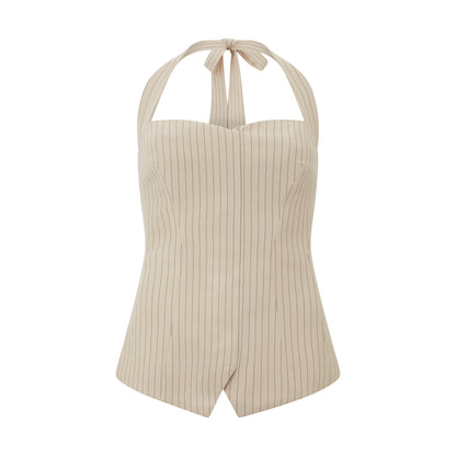 Pinstripe Halter Top