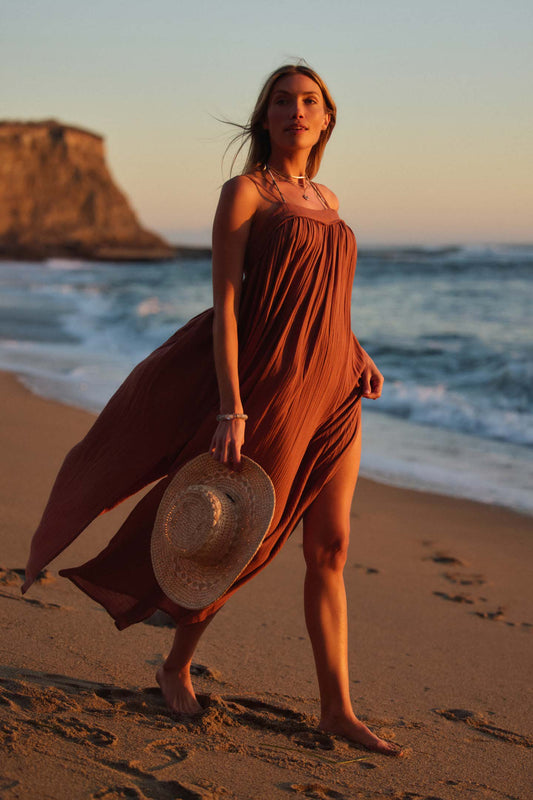 Saltwater Solids Sai Maxi Cover-Up Dress