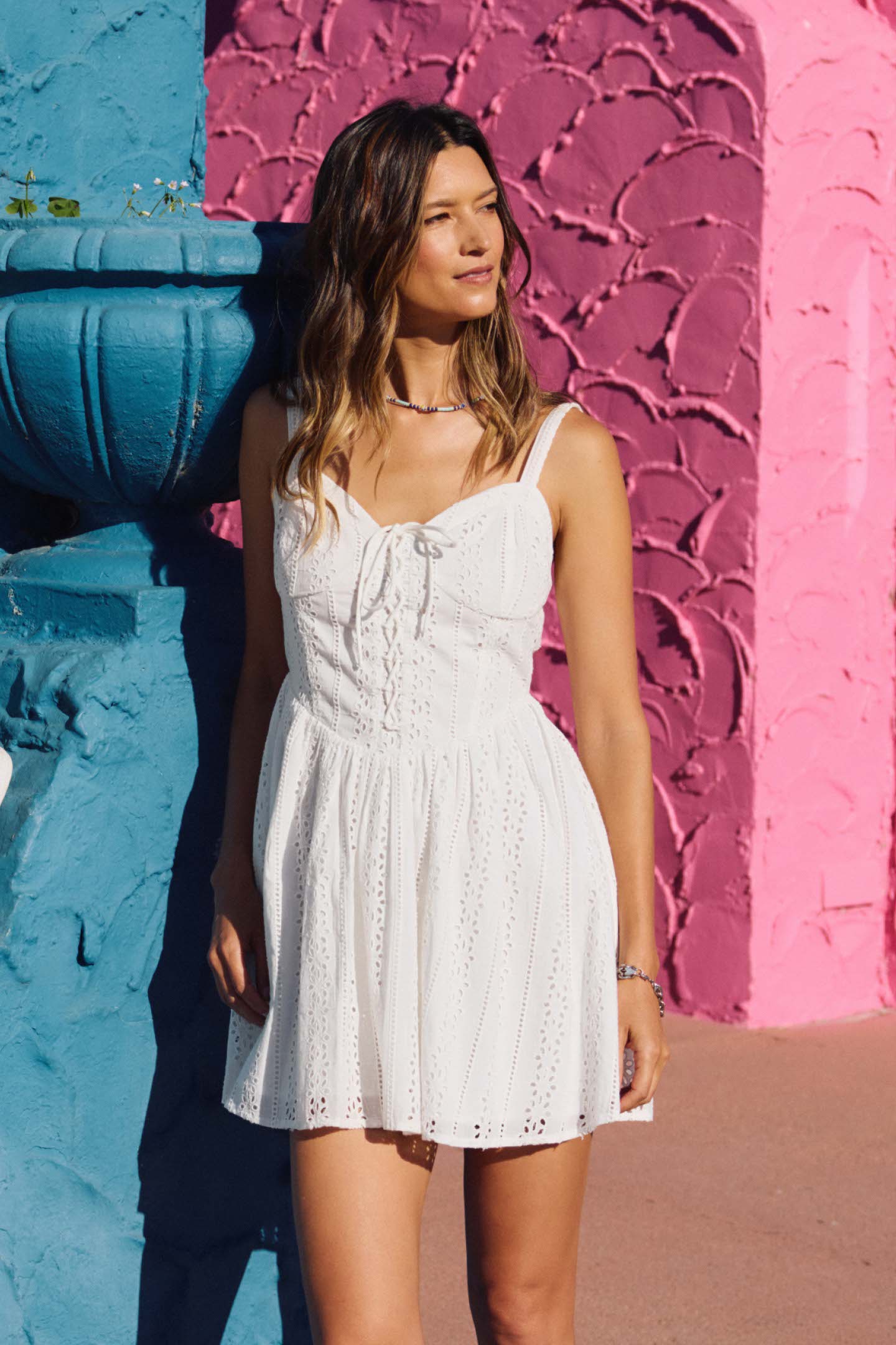 Camden Embroidered Mini Dress
