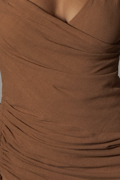 Pecan Dreaming Of Summer Linen Dress