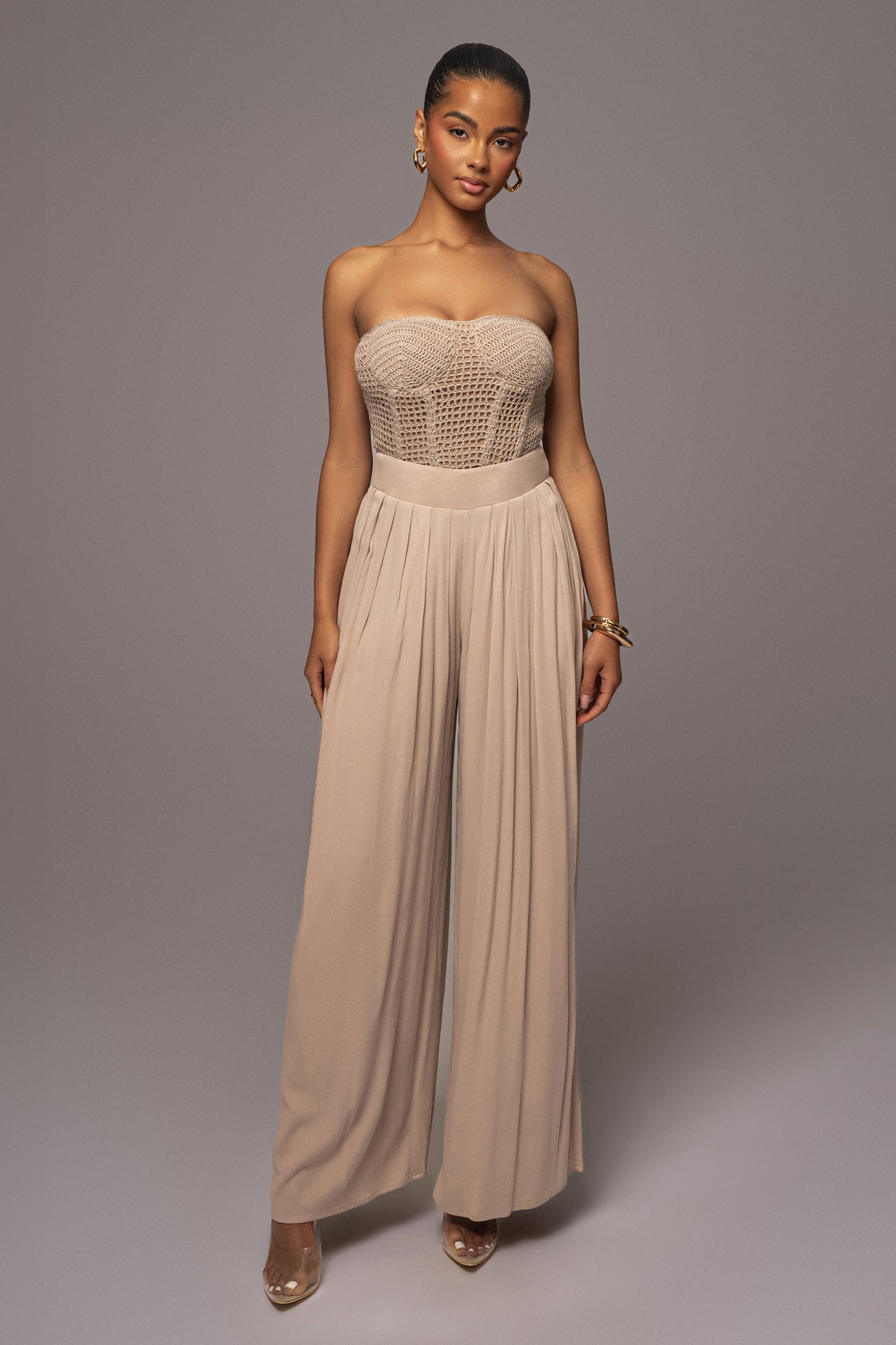 Natural Want It All Crochet Bustier