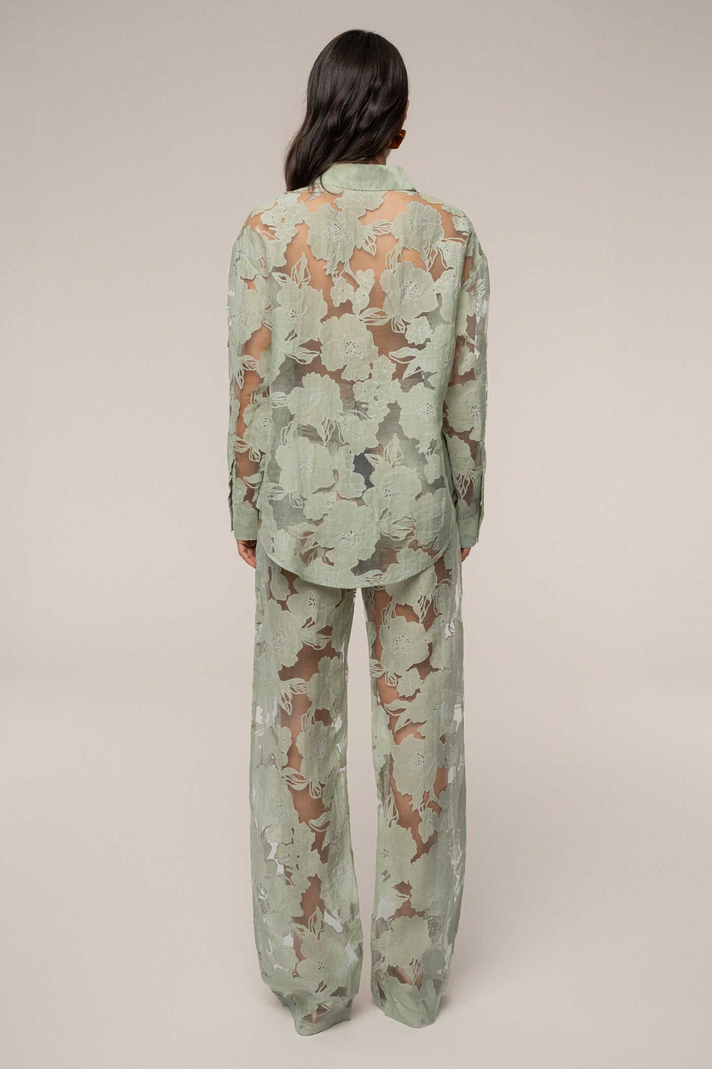 PRE-ORDER Sage Organza Floral Pant
