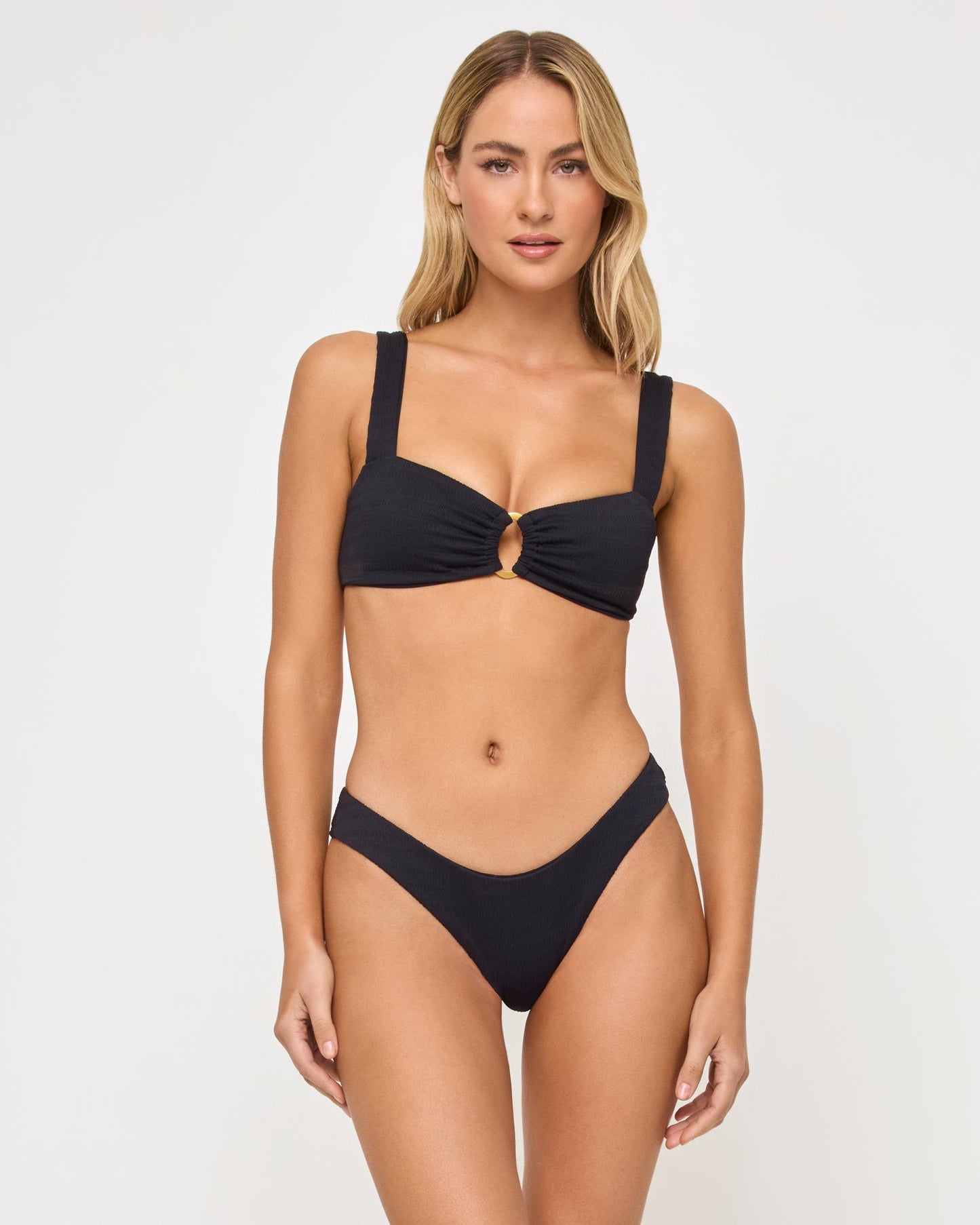 Rocky Bikini Bottom - Textured Black