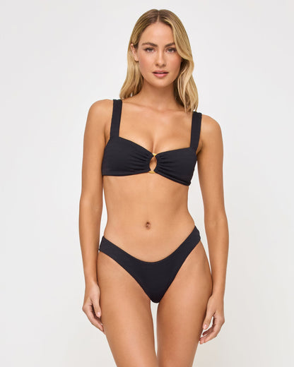 Rocky Bikini Bottom - Textured Black