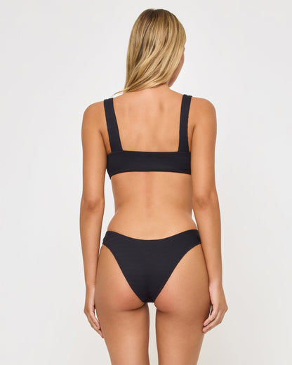 Rocky Bikini Bottom - Textured Black