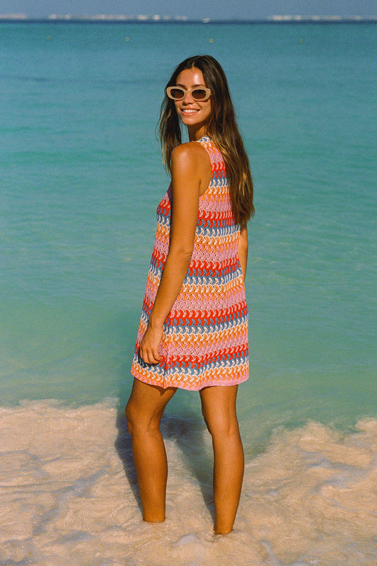 Poolside Mini Dress In Mandala