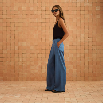 Radha Pants In Vintage Blue