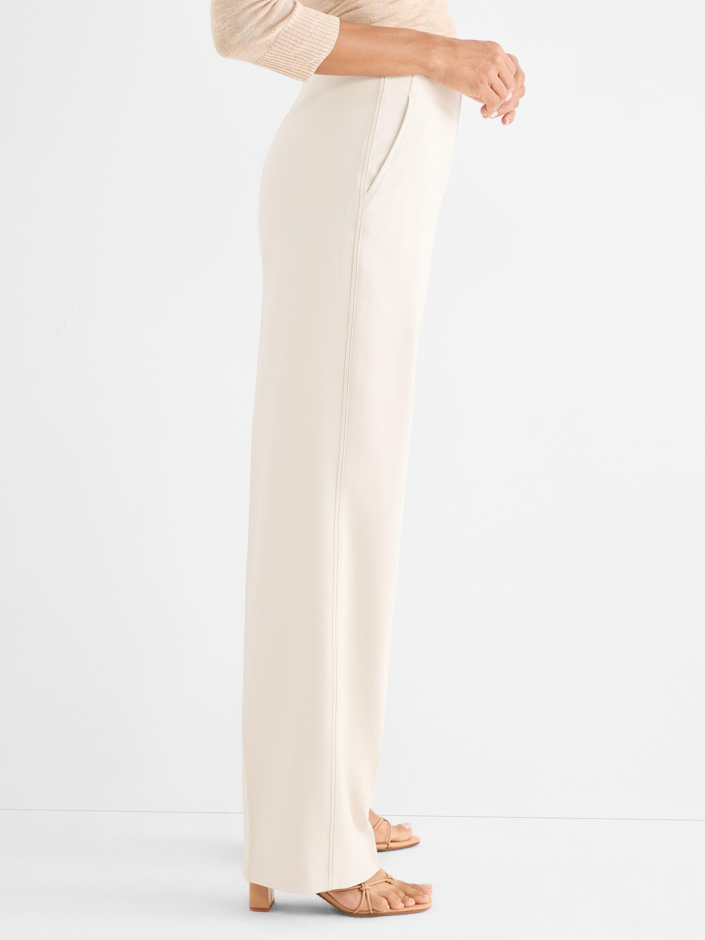 Lenox Wide Leg Accent Stitch Pant