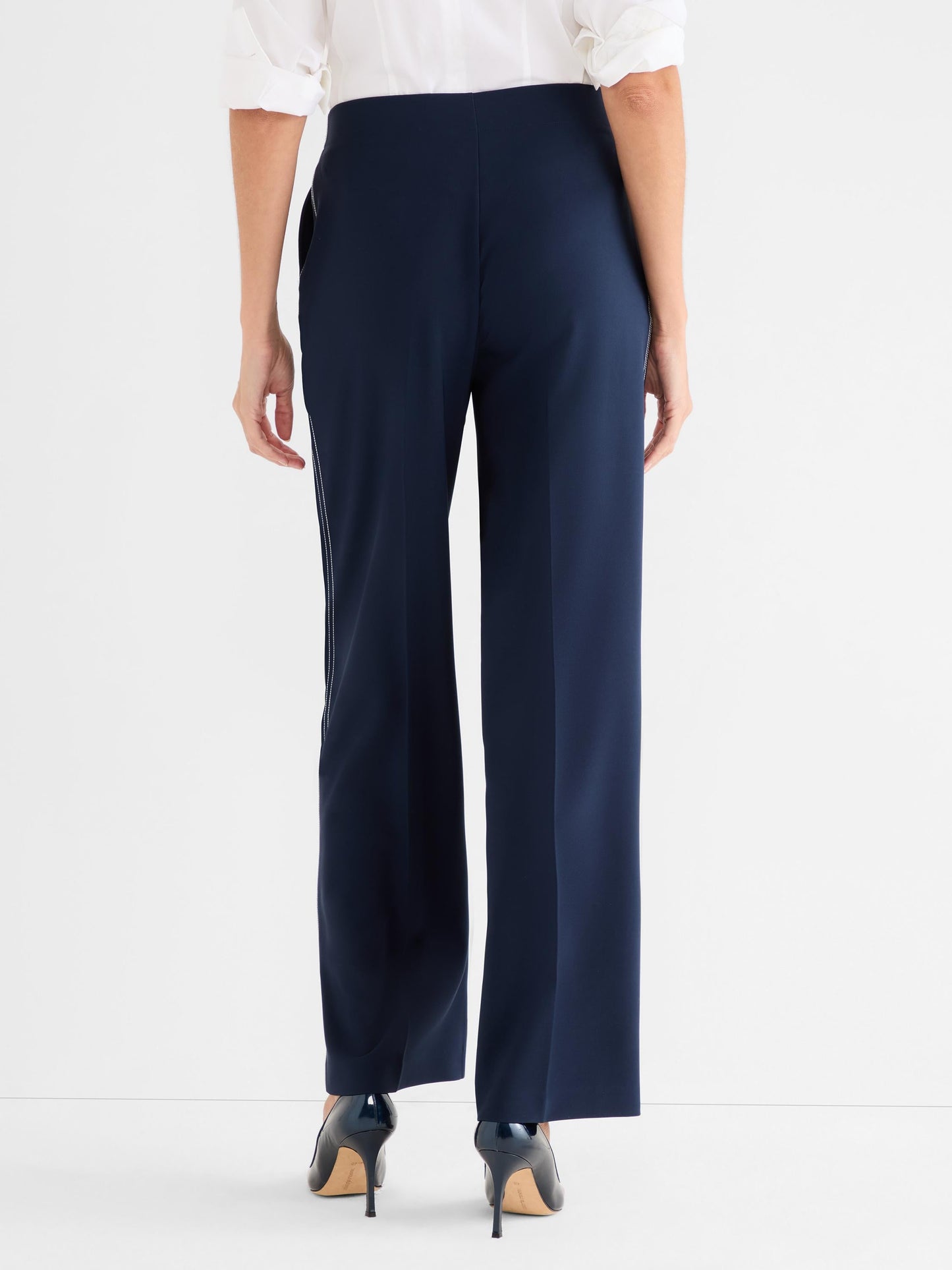 Lenox Wide Leg Accent Stitch Pant