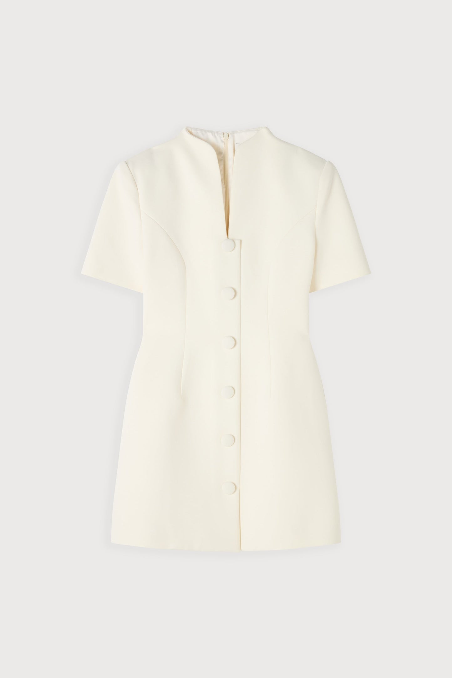Cotton Mix Button Mini Dress