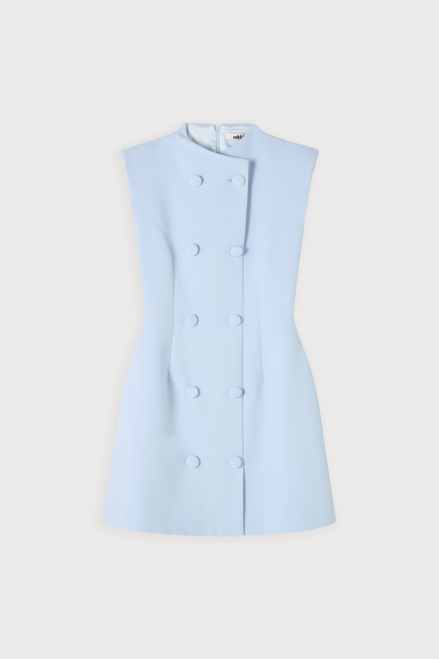 Sleeveless Button Mini Dress