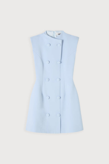 Sleeveless Button Mini Dress
