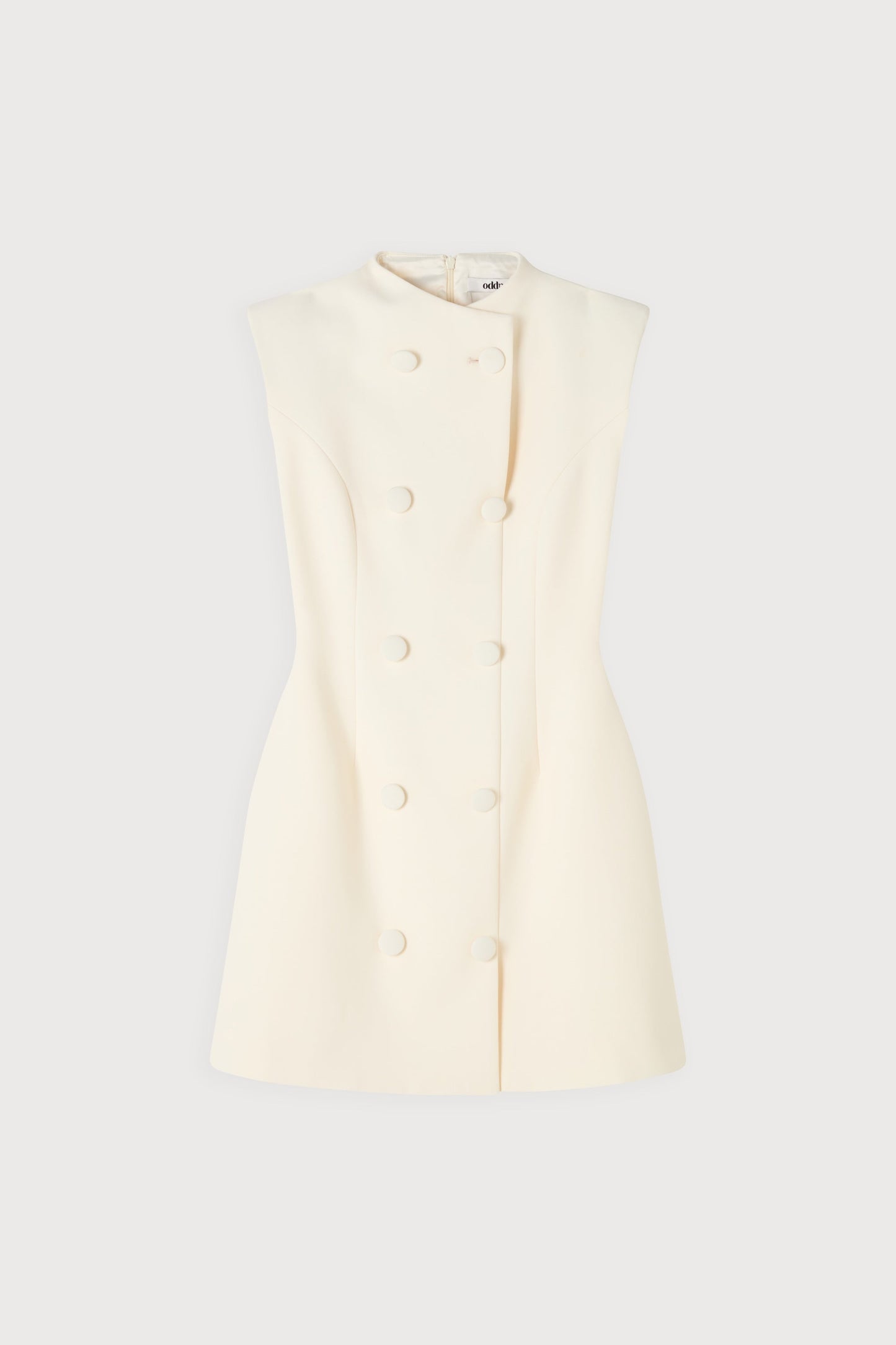Sleeveless Button Mini Dress