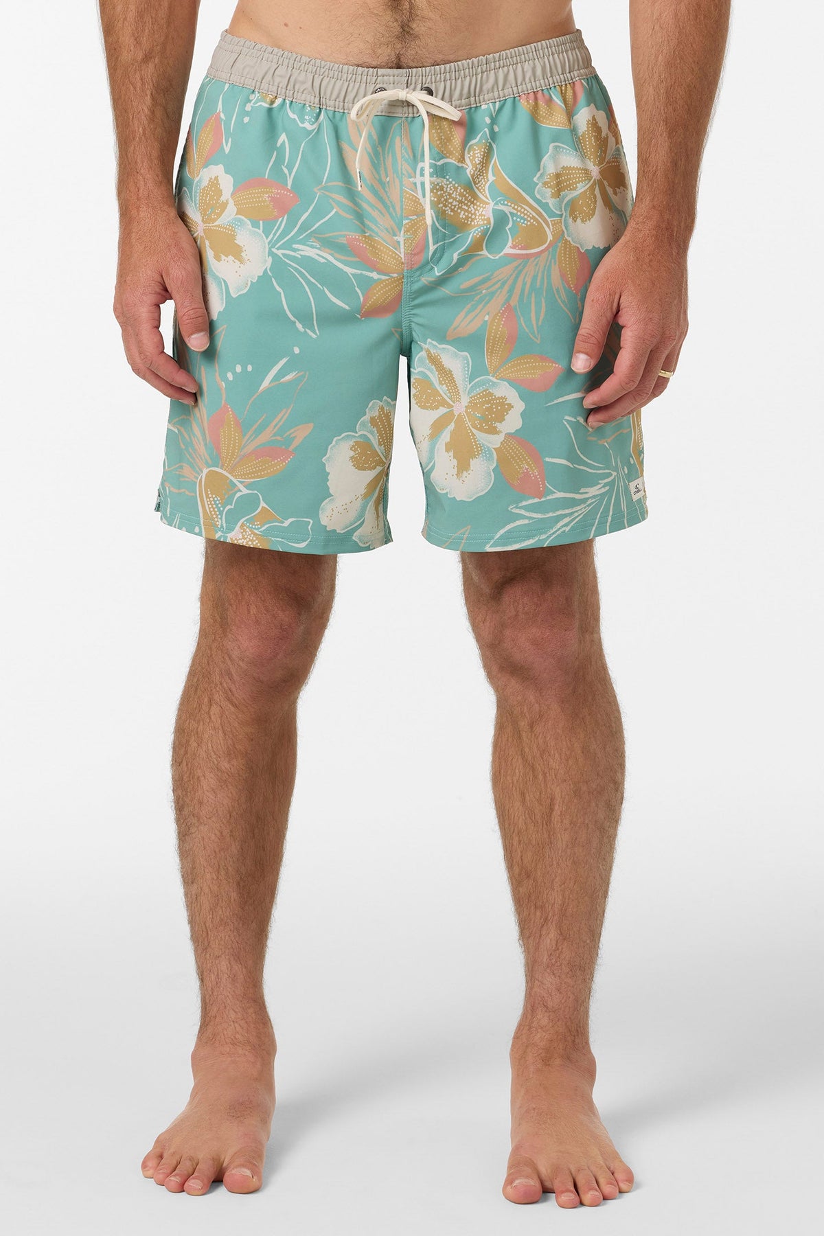 Hermosa Elastic Waist Lined 17" Swim Trunks