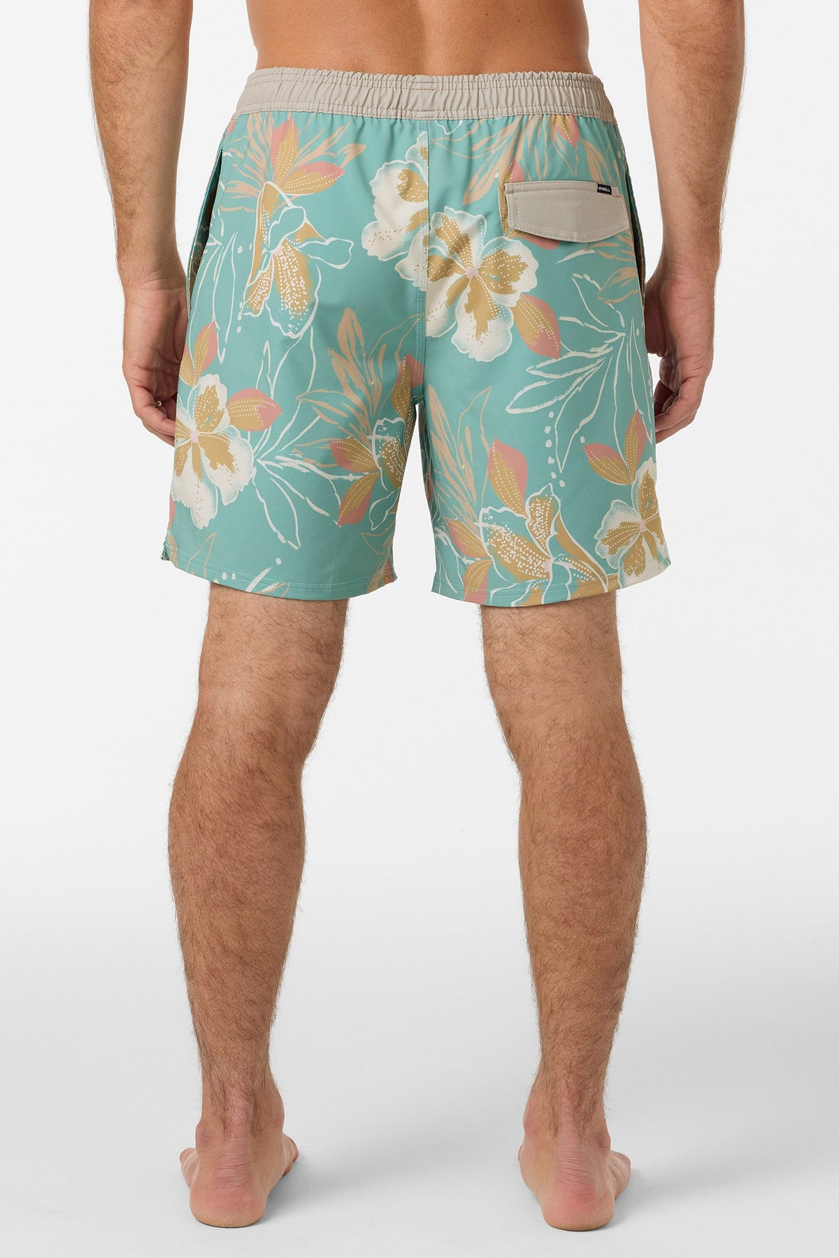 Hermosa Elastic Waist Lined 17" Swim Trunks