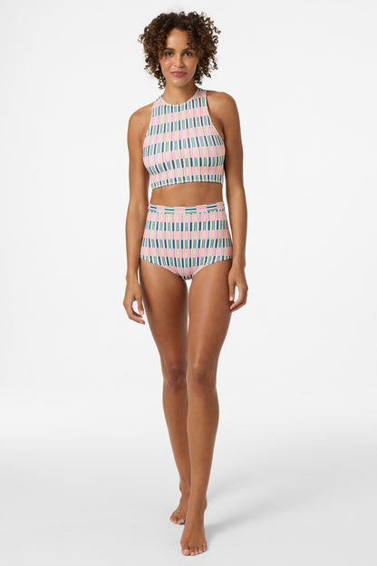 Performance Surf Glenwood High Neck Printed Active Top