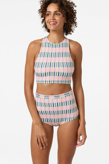 Performance Surf Glenwood High Neck Printed Active Top