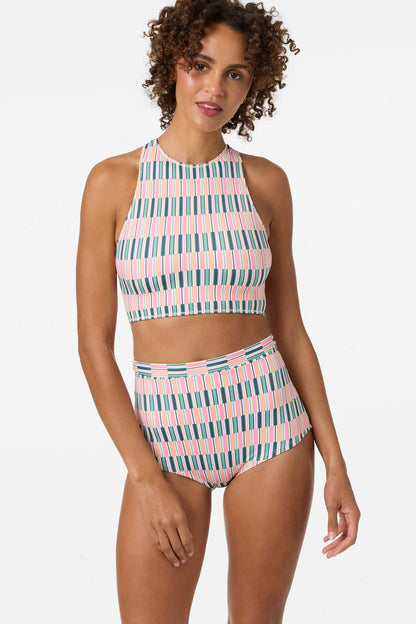 Performance Surf Glenwood High Neck Printed Active Top