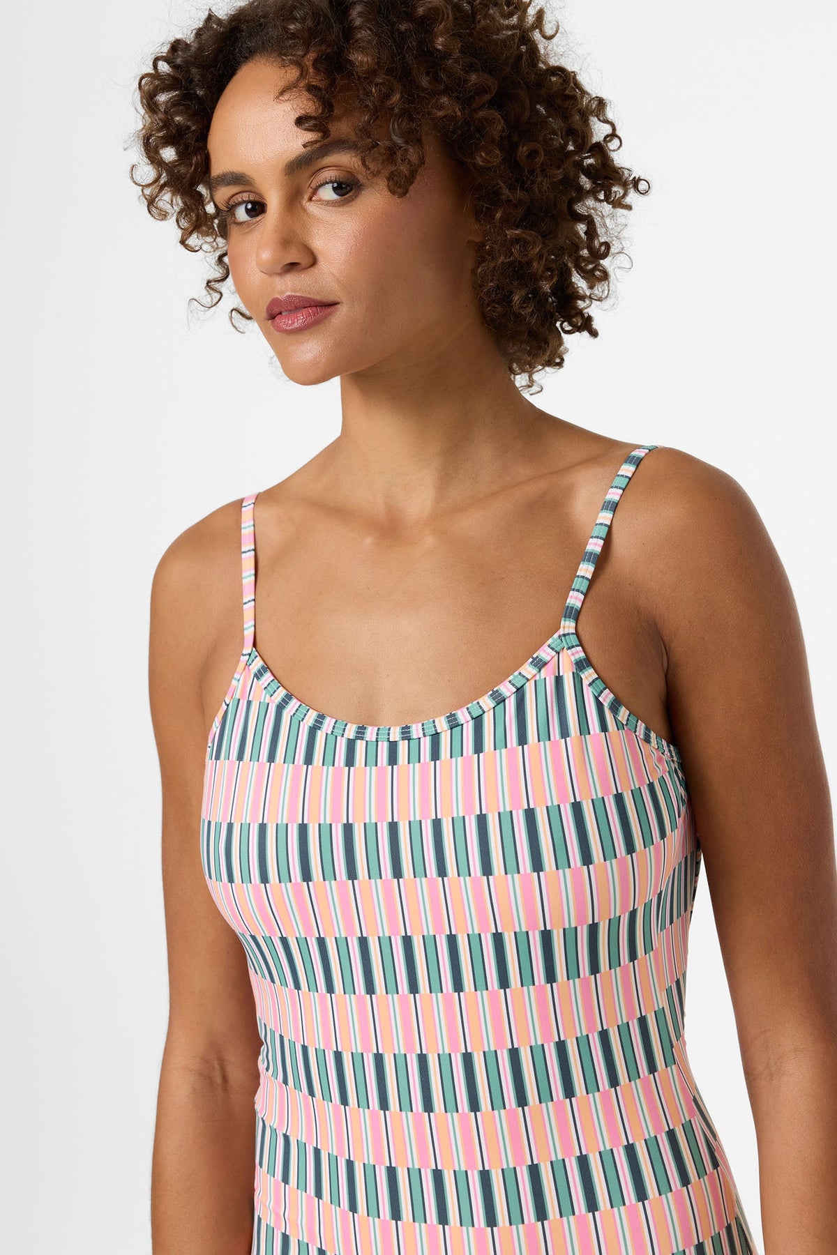 Performance Shadow Bay Printed One-Piece