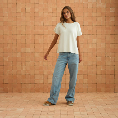 Sage Tee In White