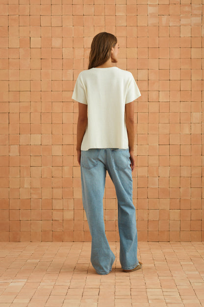 Sage Tee In White