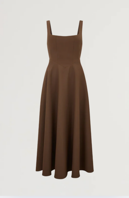 Square Neck Midi Dress