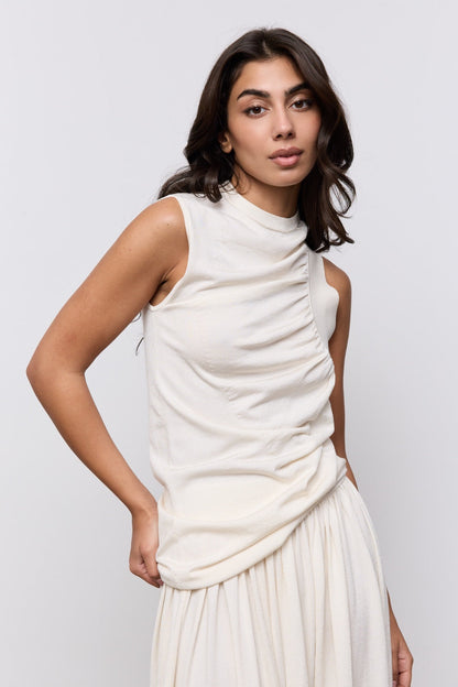 Sheer Gathered Detail Top