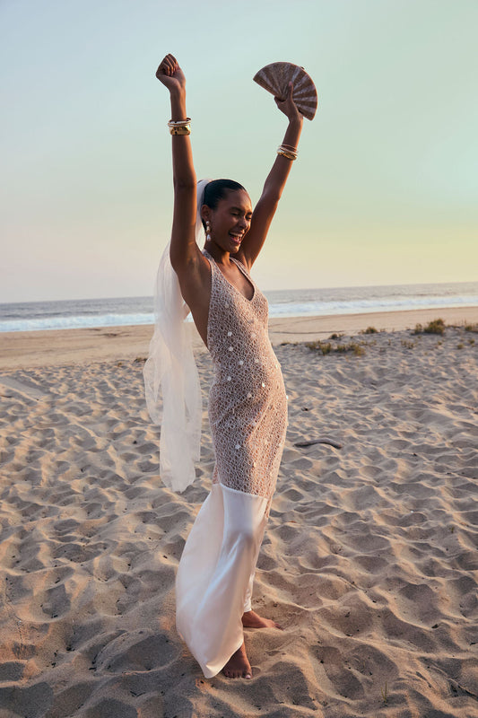 Anastasia Pearl Embellished Maxi Dress