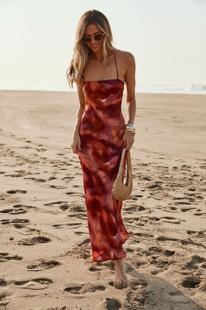 Maris Plum Floral Maxi Dress