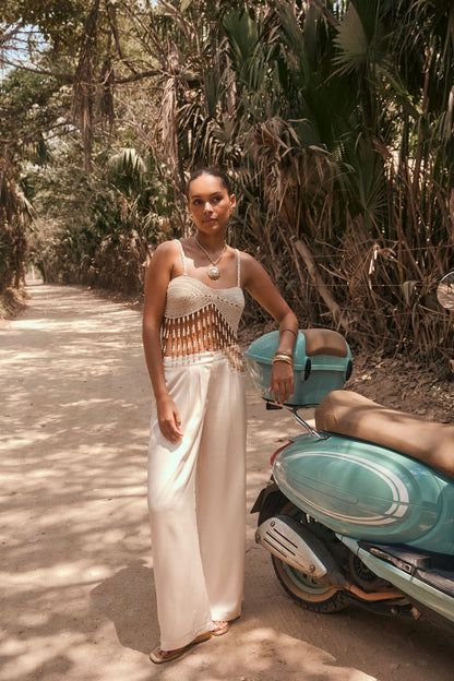 Mai Tai Mirage Crochet Beaded Top