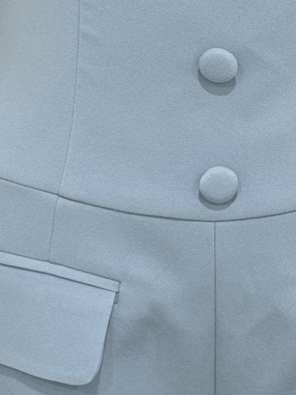 Simply Tailored Halterneck Playsuit - Blue