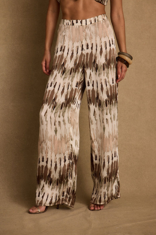 Taza Abstract Satin Pant