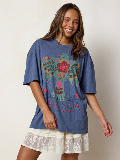 Life Is A Canvas Cotton Tee - Freedom
