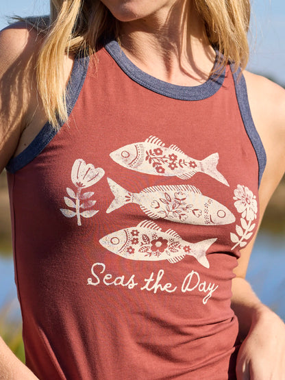 Ringer Tank Top - Seas The Day