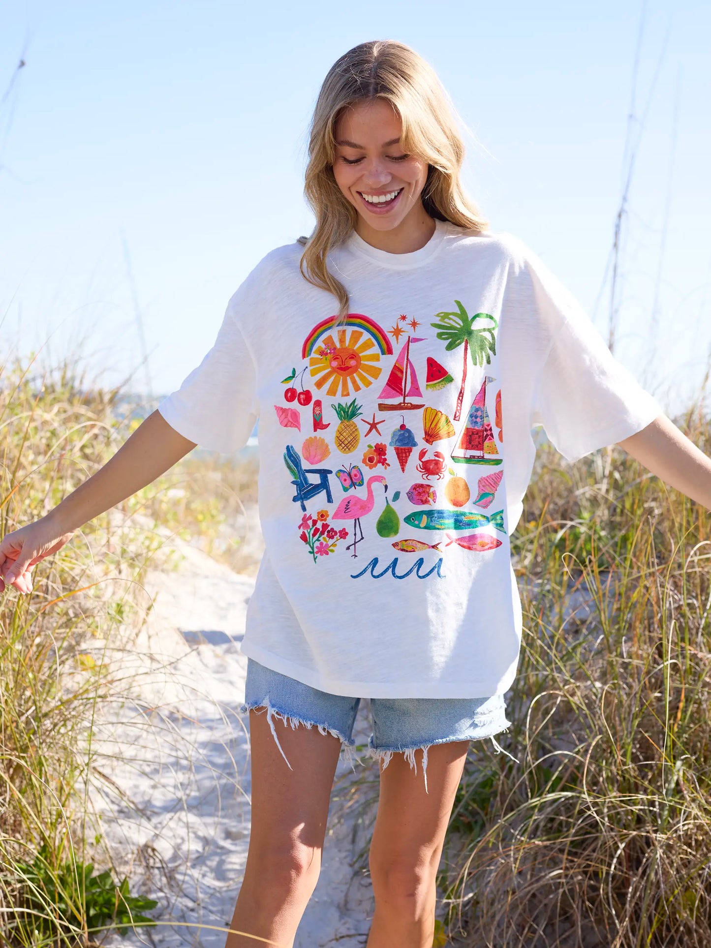Life Is A Canvas Cotton Tee - Summer Icons