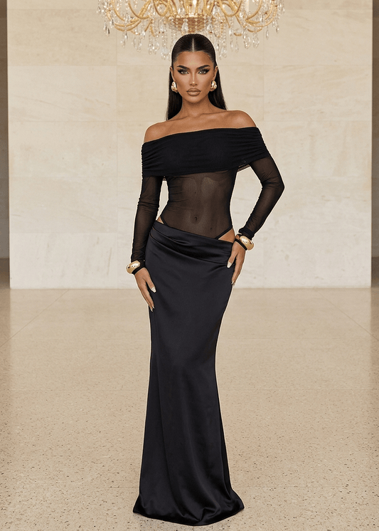 Unavailable Energy Cut Out Maxi Dress - Black