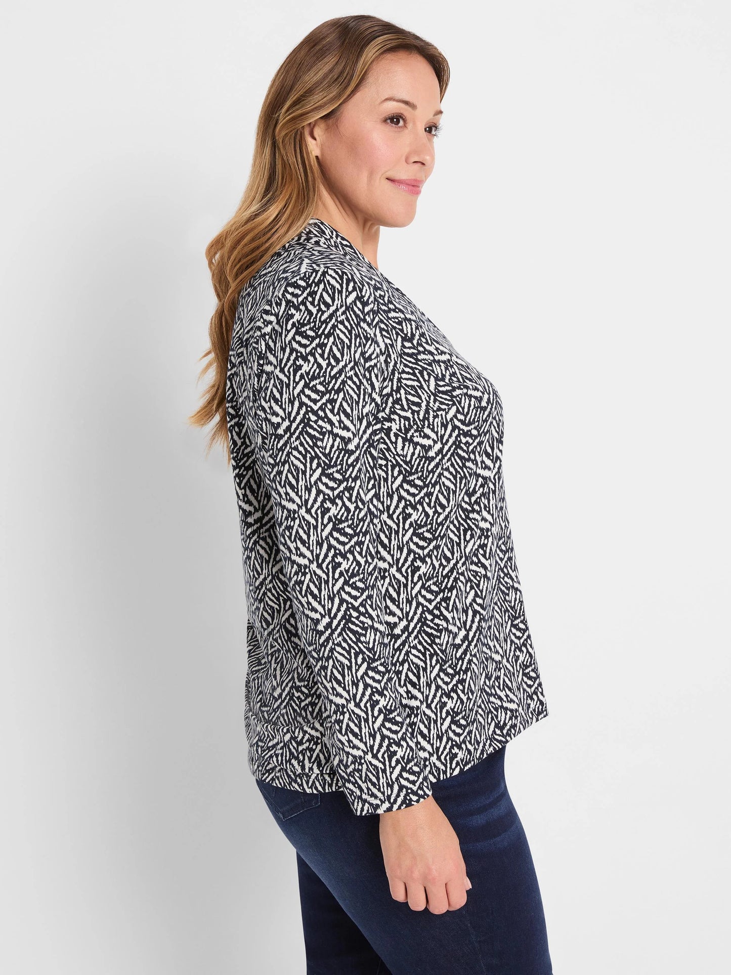 Geo Toss Knit Top