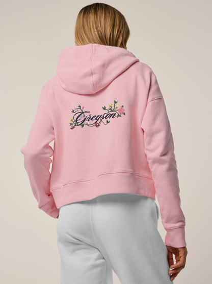 Greyson Floral Cropped Aspen Boxy Hoodie