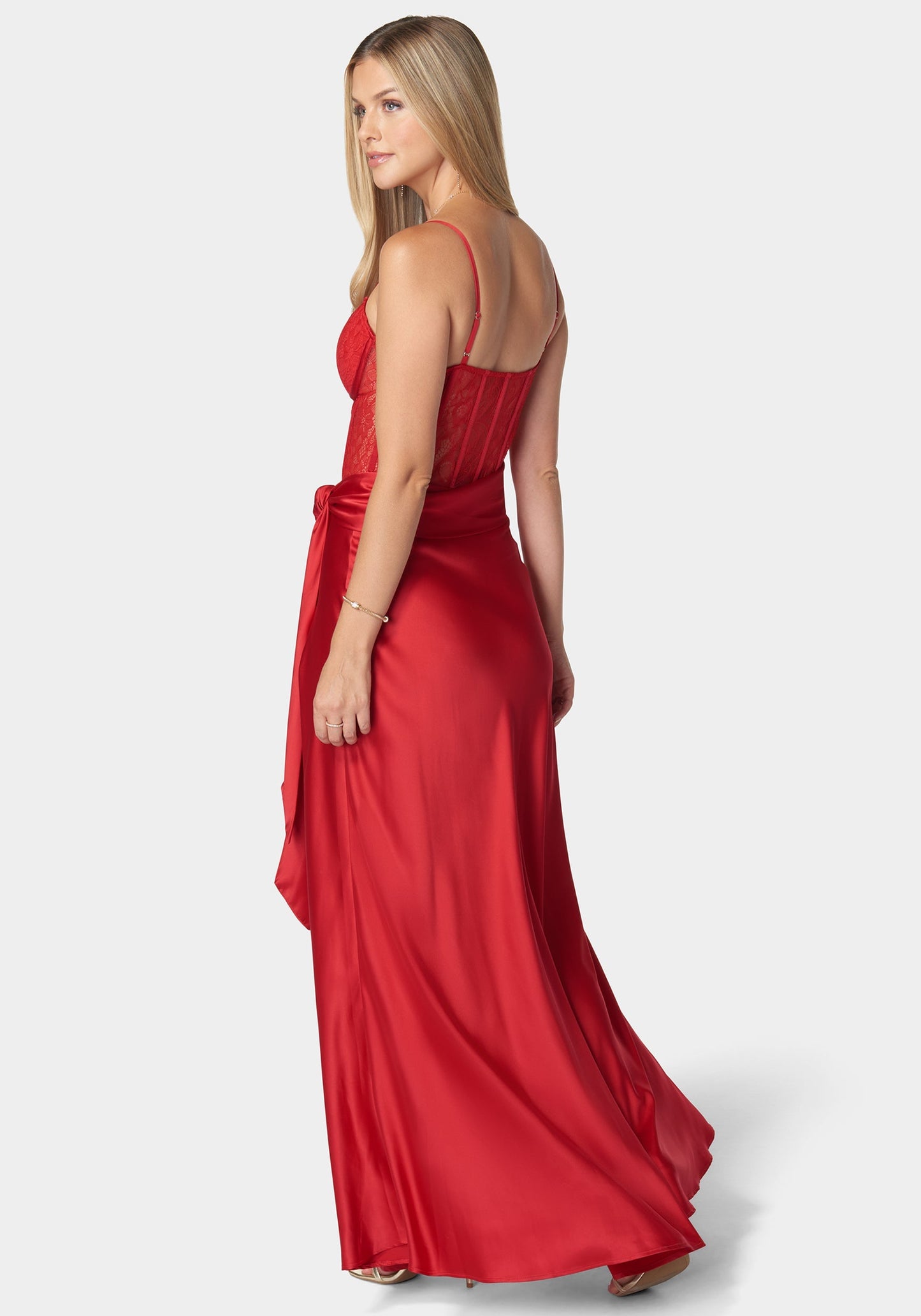 Lace And Satin Bustier Gown