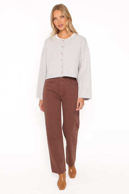 Ailis Wide Leg Jean - Chocolate