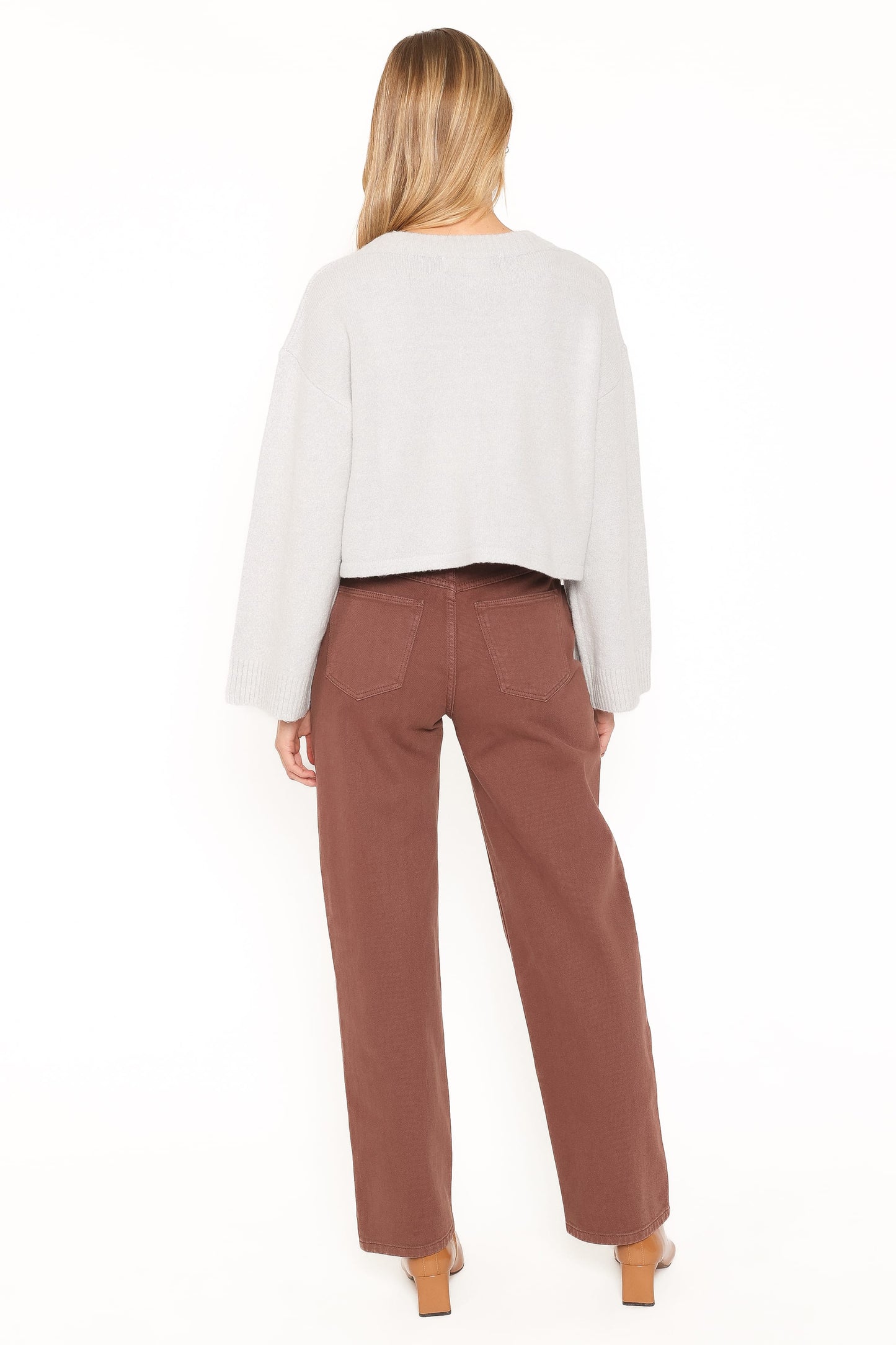 Ailis Wide Leg Jean - Chocolate