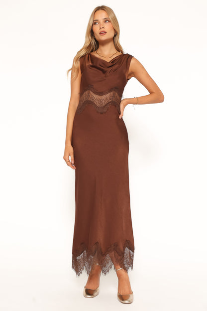 Belmont Midi Dress - Brown
