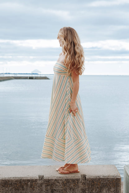 Brea Maxi Dress - Green Stripe