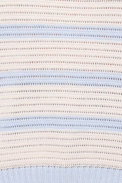 Anicia Colorblock Stripe Sweater - Chocolate Blue