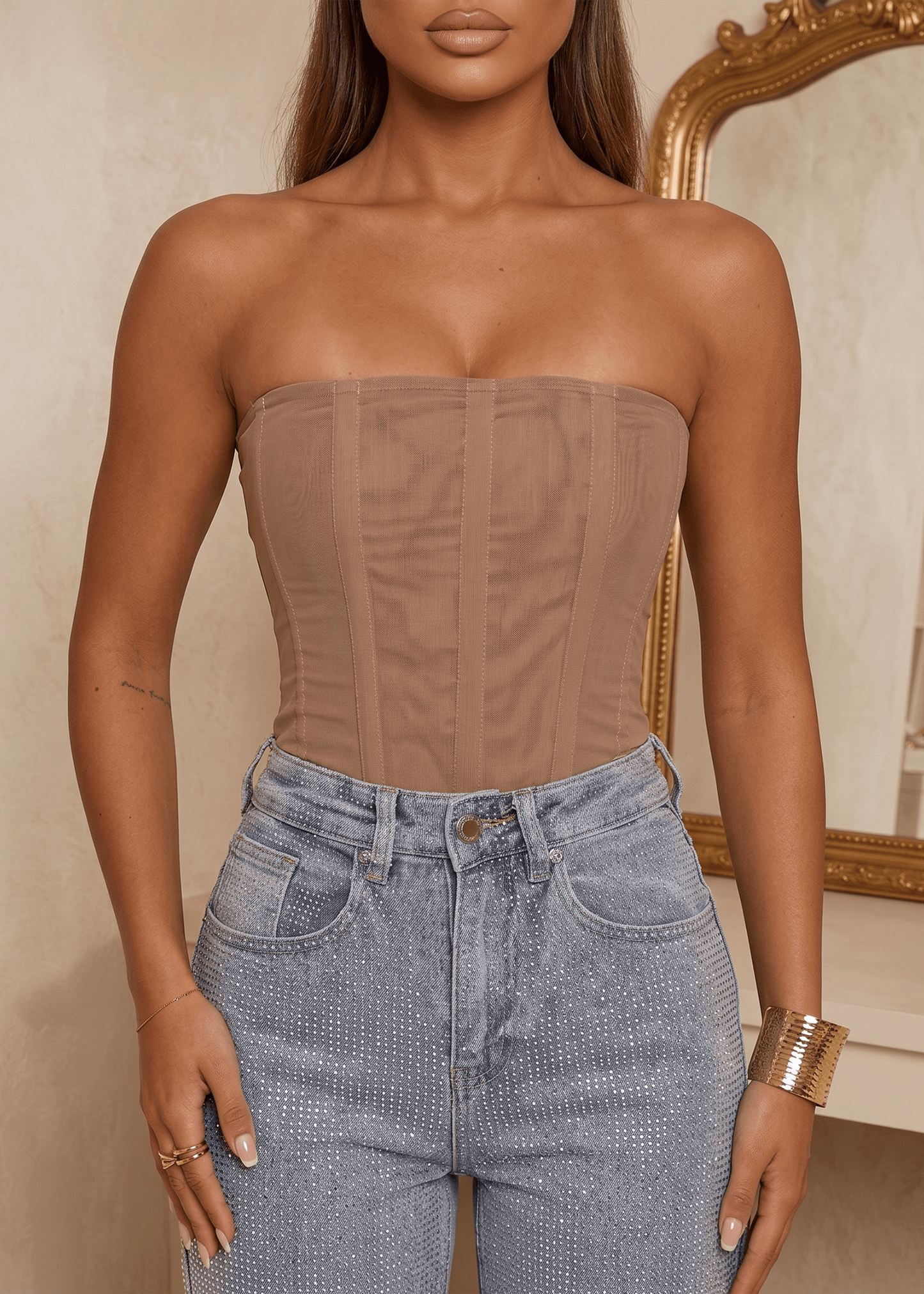 Luxe Energy Corset Top - Nude