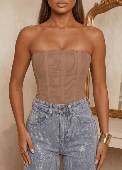 Luxe Energy Corset Top - Nude
