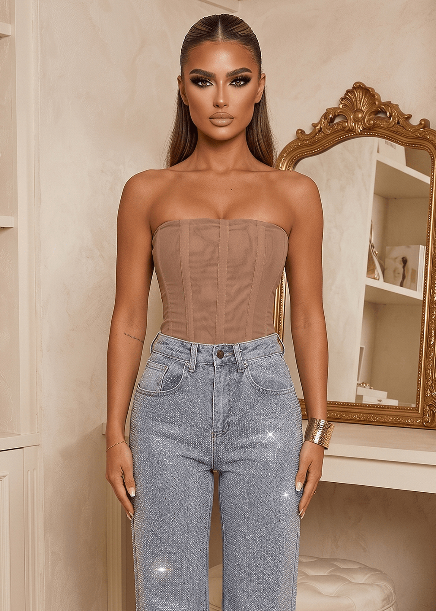 Luxe Energy Corset Top - Nude