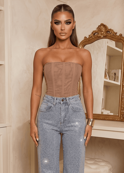 Luxe Energy Corset Top - Nude